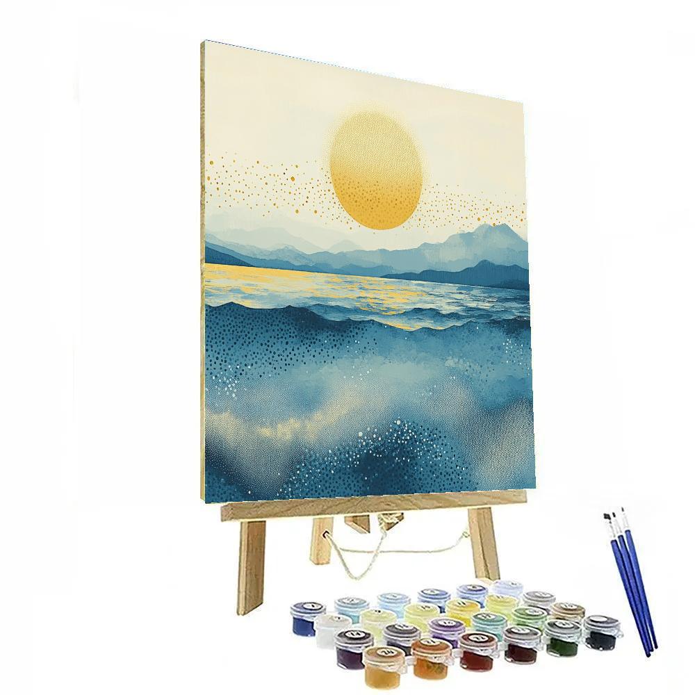 Georges Seurat Inspired Lunar Tide Abstraction DIY paint by numbers