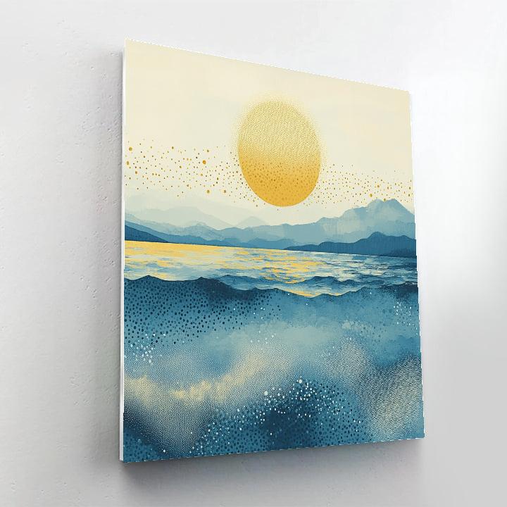 Georges Seurat Inspired Lunar Tide Abstraction DIY paint by numbers