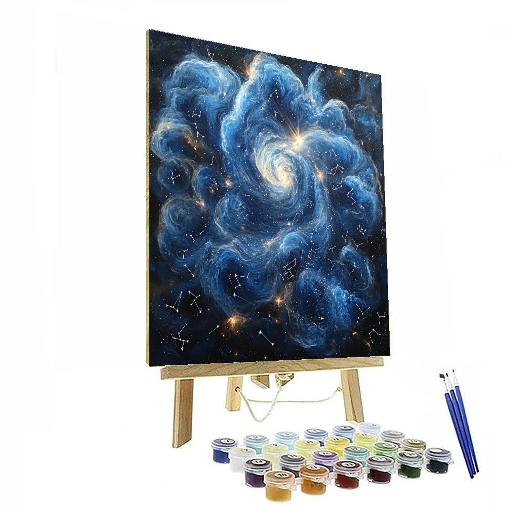 Michelangelo Inspired Celestial Wreath Numbered painting kits