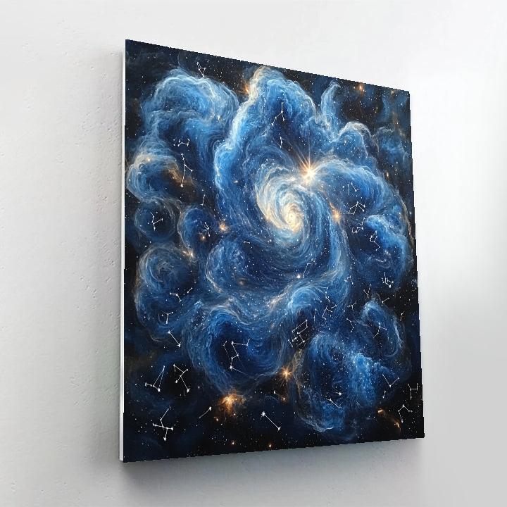 Michelangelo Inspired Celestial Wreath Numbered painting kits