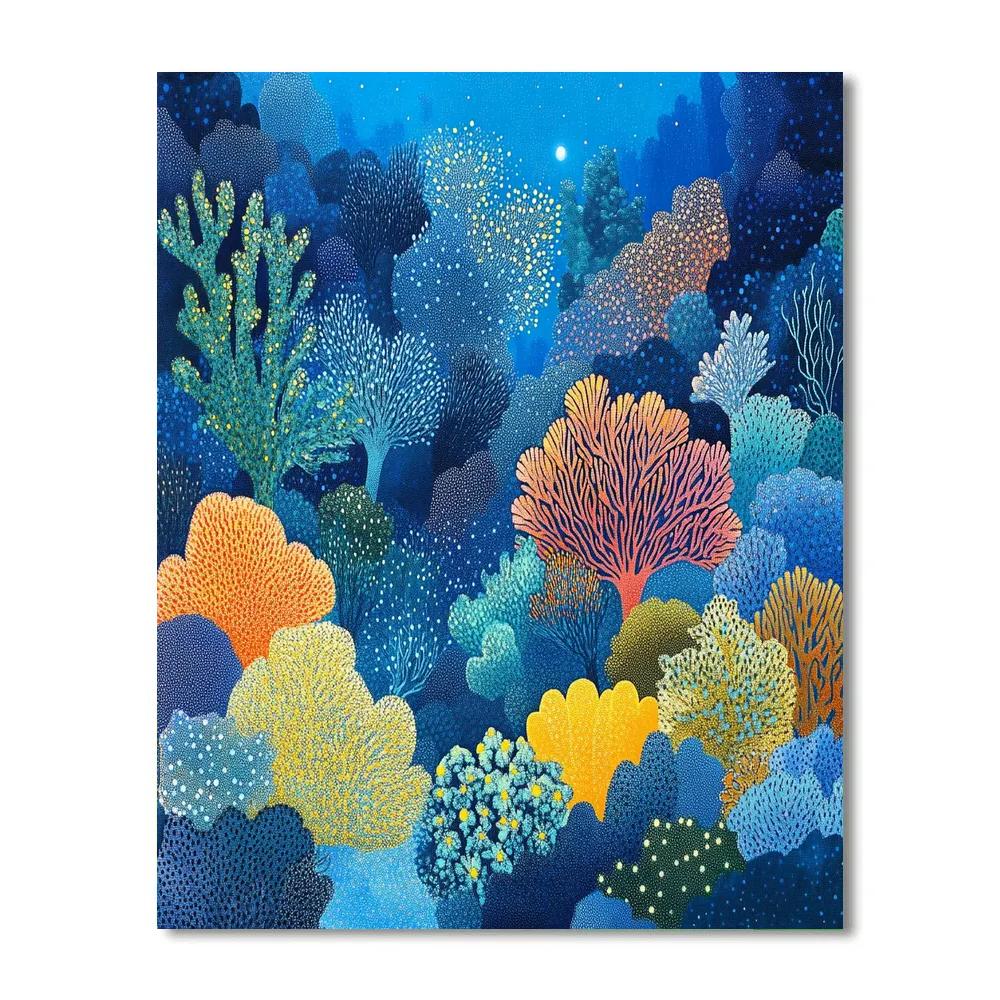 Georges Seurat Inspired Chromatic Reef Symphony DIY paint by numbers