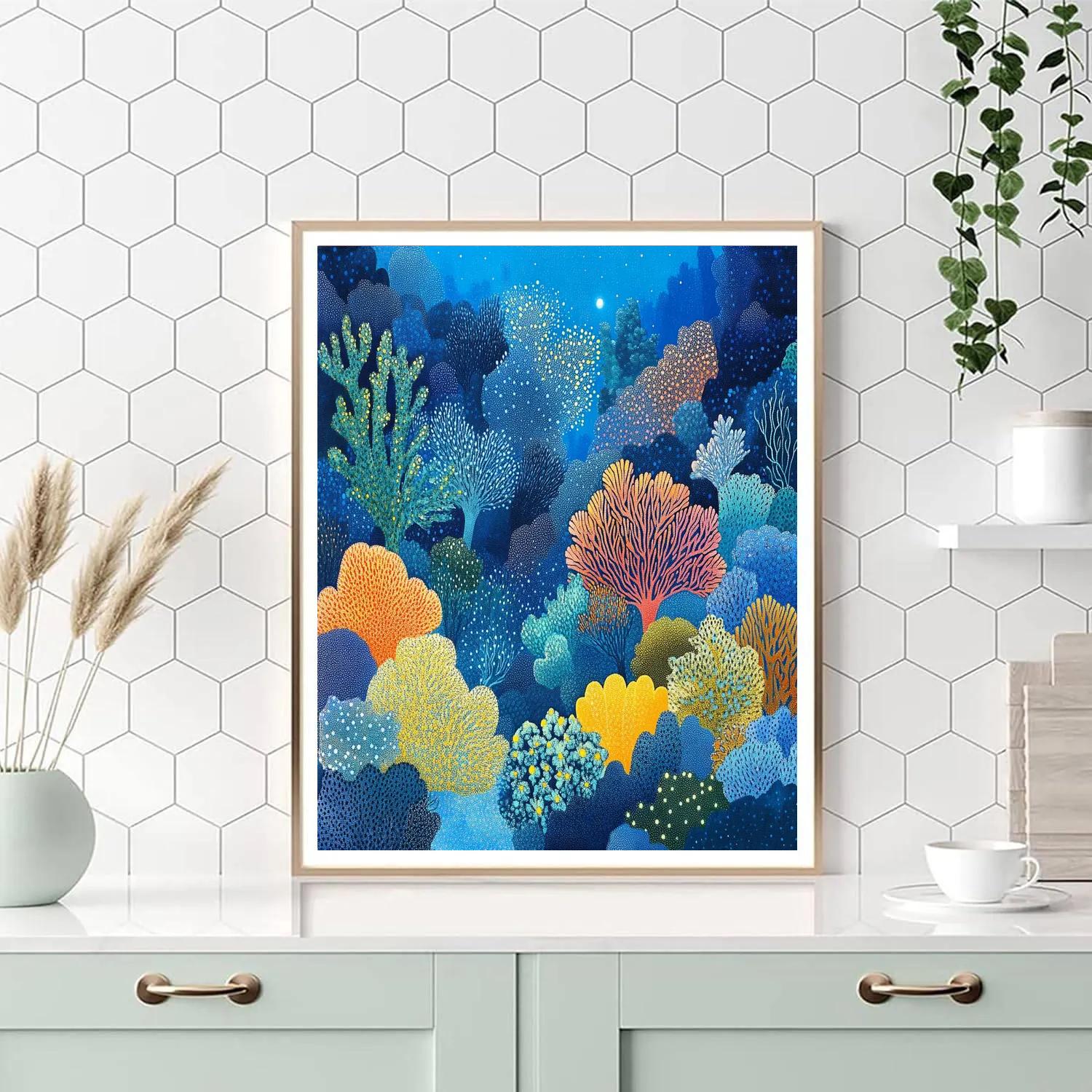 Georges Seurat Inspired Chromatic Reef Symphony DIY paint by numbers