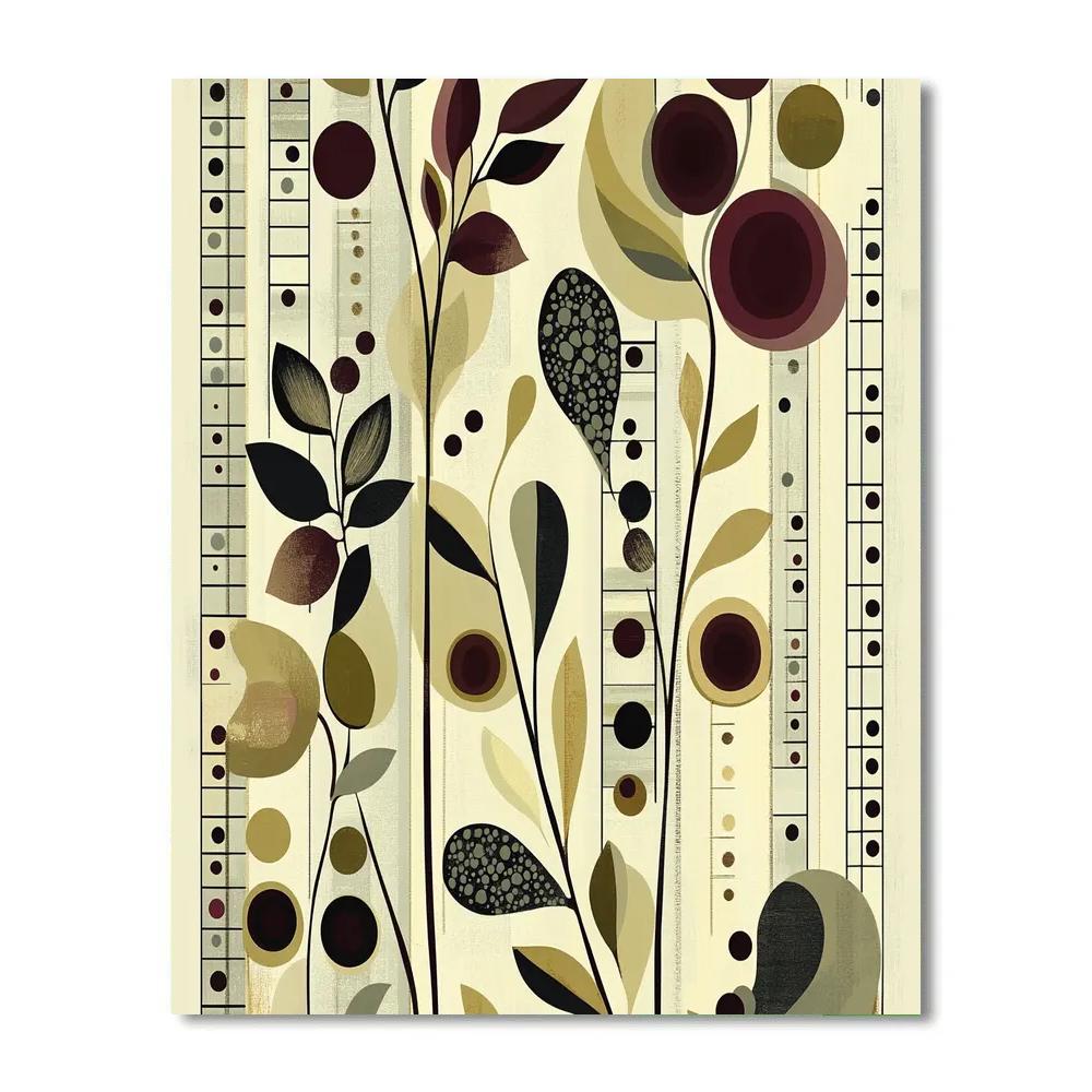 Nandalal Bose Inspired Mythic Flora Chorus paint by number