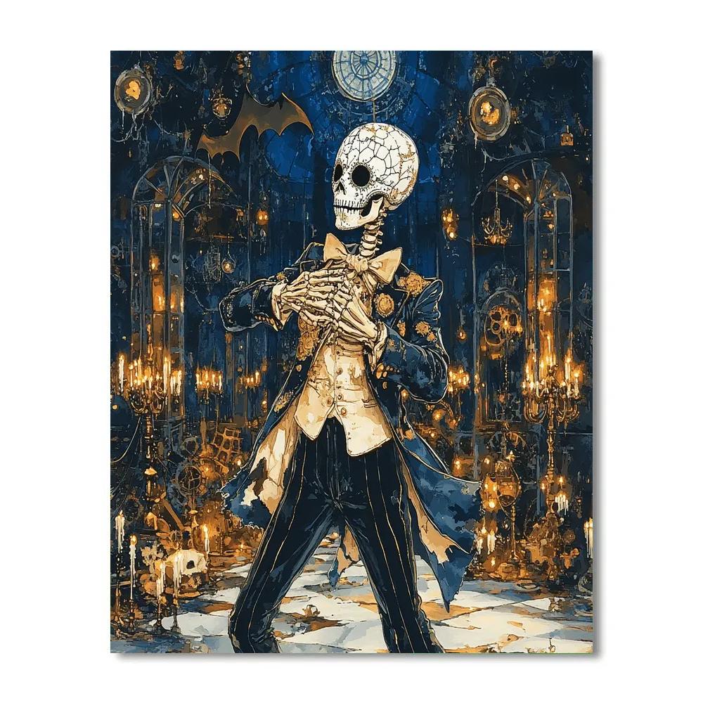 Clockwork Skeleton Masquerade painting number kit