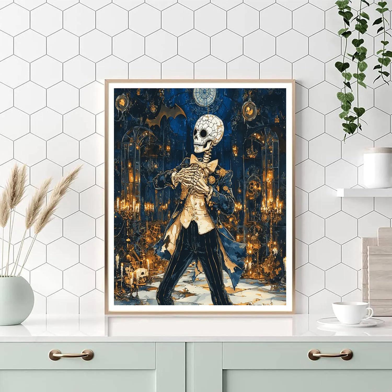 Clockwork Skeleton Masquerade painting number kit