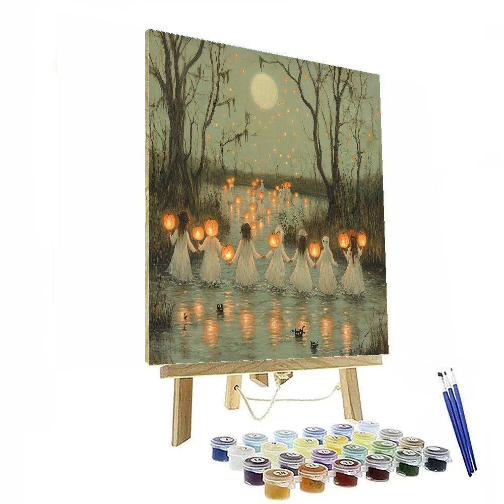 Marshland Lantern Parade DIY paint by numbers