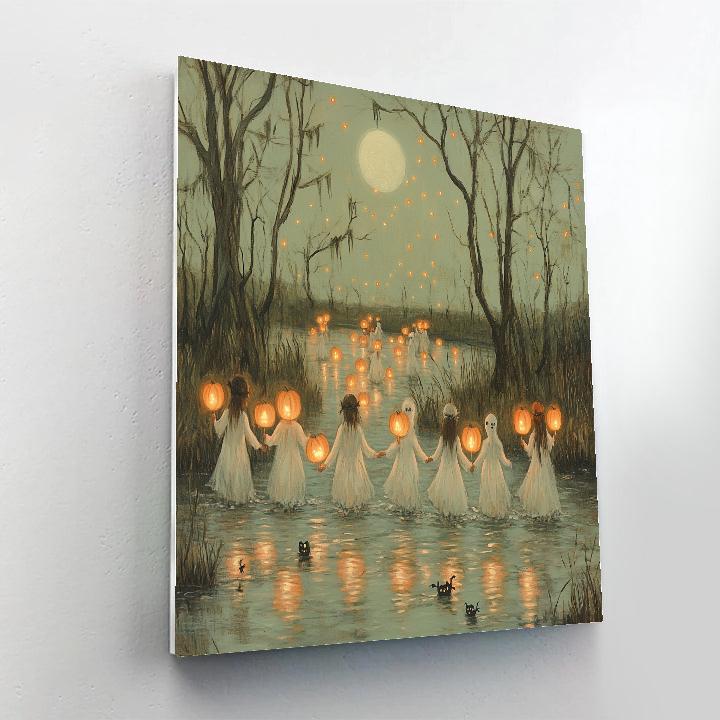 Marshland Lantern Parade DIY paint by numbers