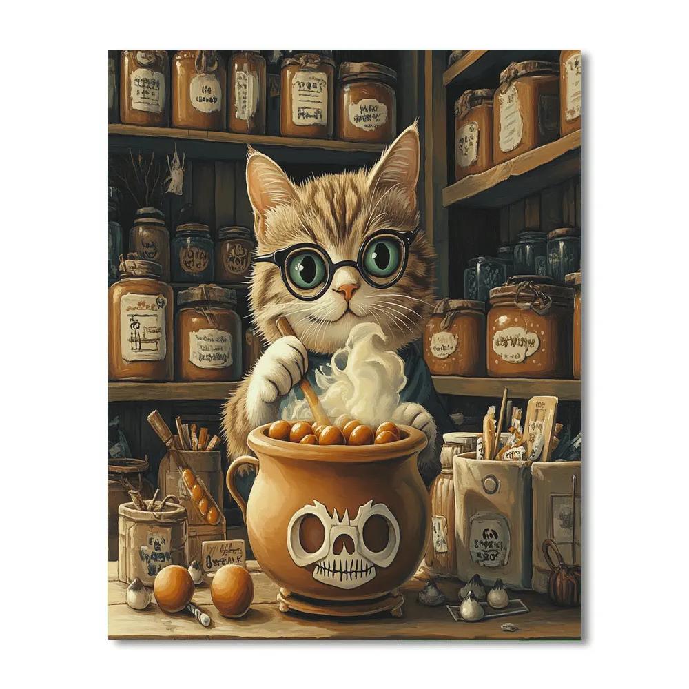 Midnight Apothecary Treat Shop Paint by numbers art