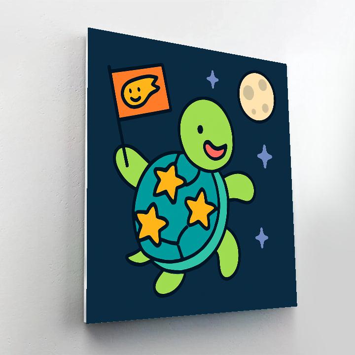 Starlight Space Turtle Paint by numbers art
