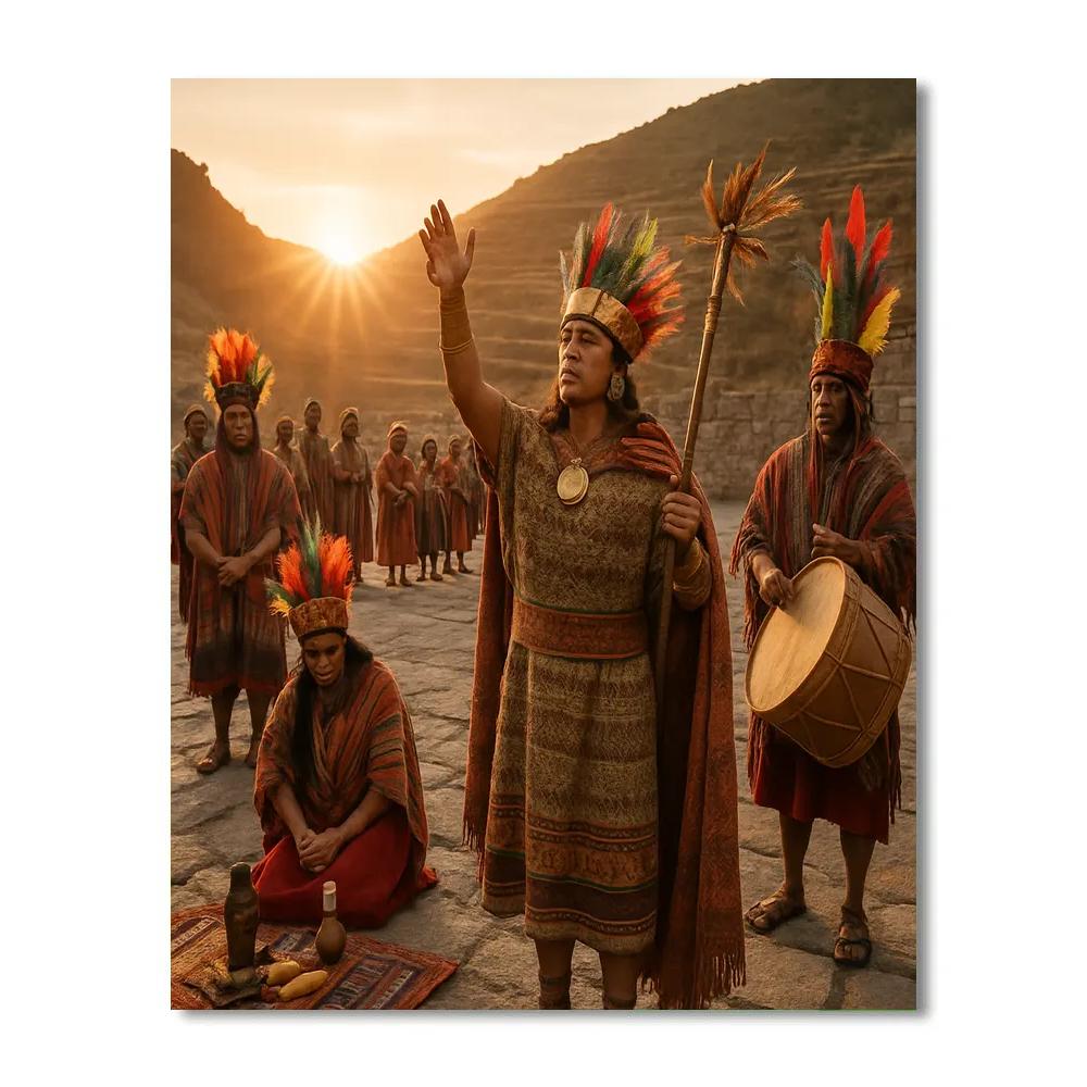 Inti Raymi Sun Ceremony Cusco Number painting