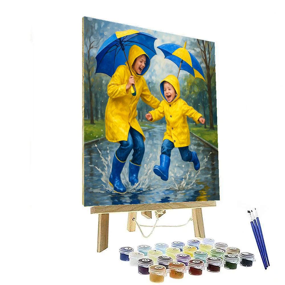 Raincoat Adventure Together painting number kit