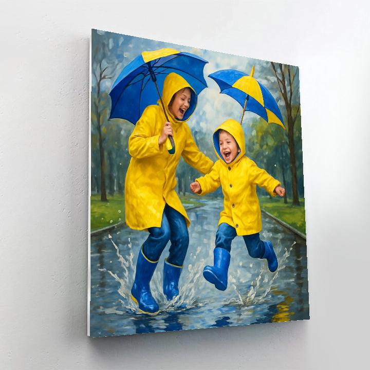 Raincoat Adventure Together painting number kit