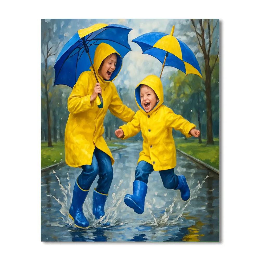 Raincoat Adventure Together painting number kit
