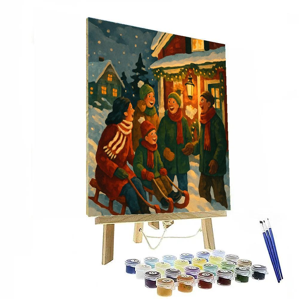 Sledding Welcome Numbered painting kits