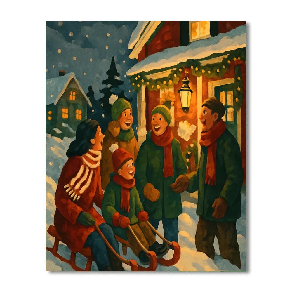 Sledding Welcome Numbered painting kits