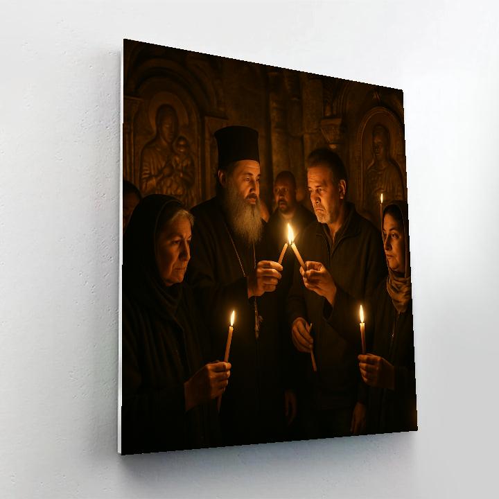 Easter Holy Fire Jerusalem painting number kit