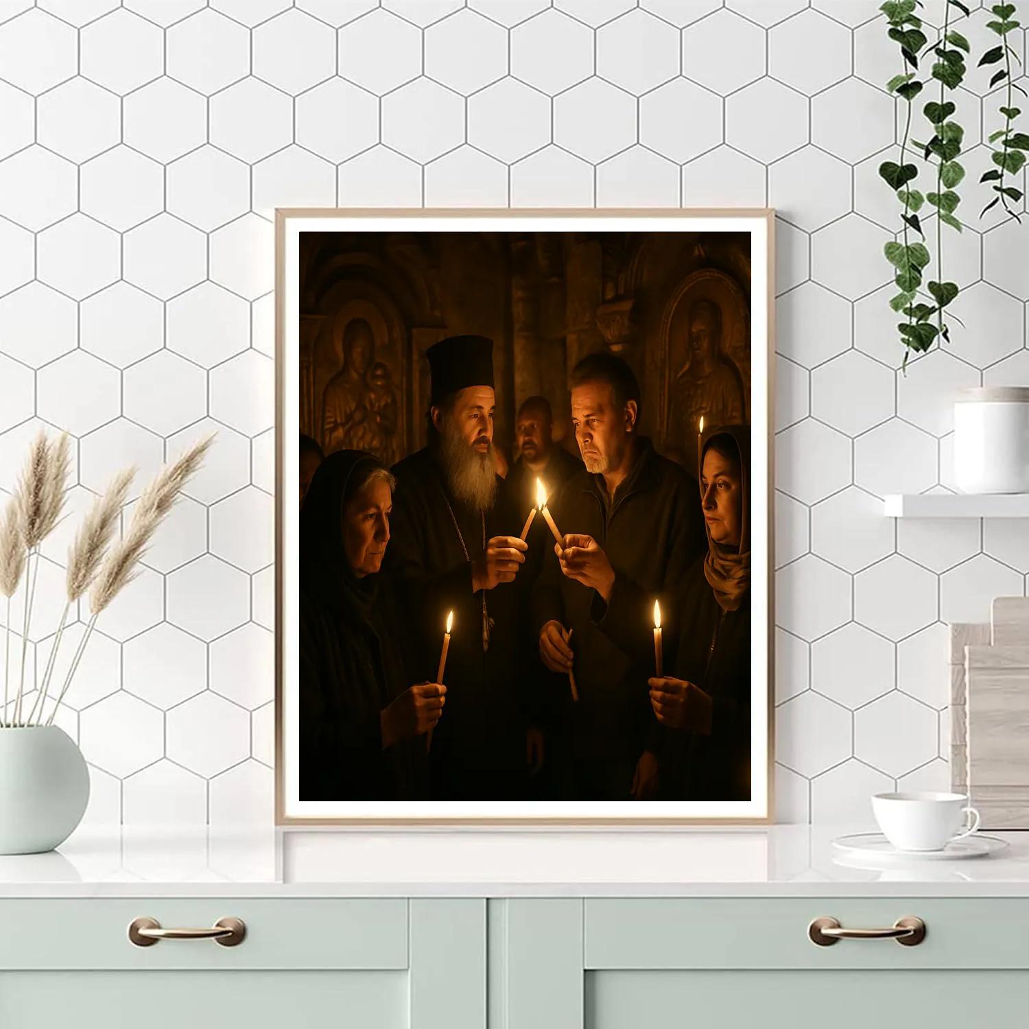 Easter Holy Fire Jerusalem painting number kit
