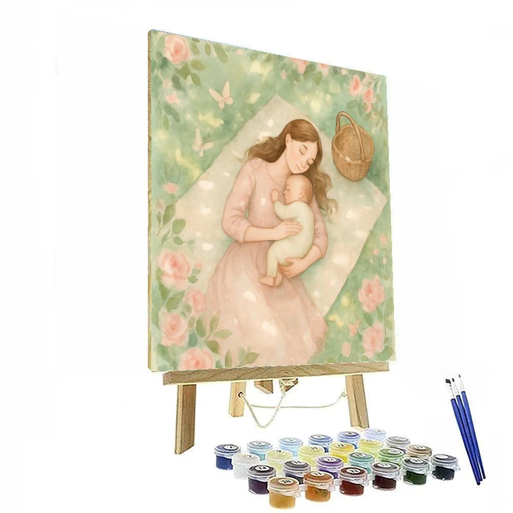 Mom And Baby Garden Nap DIY paint by numbers