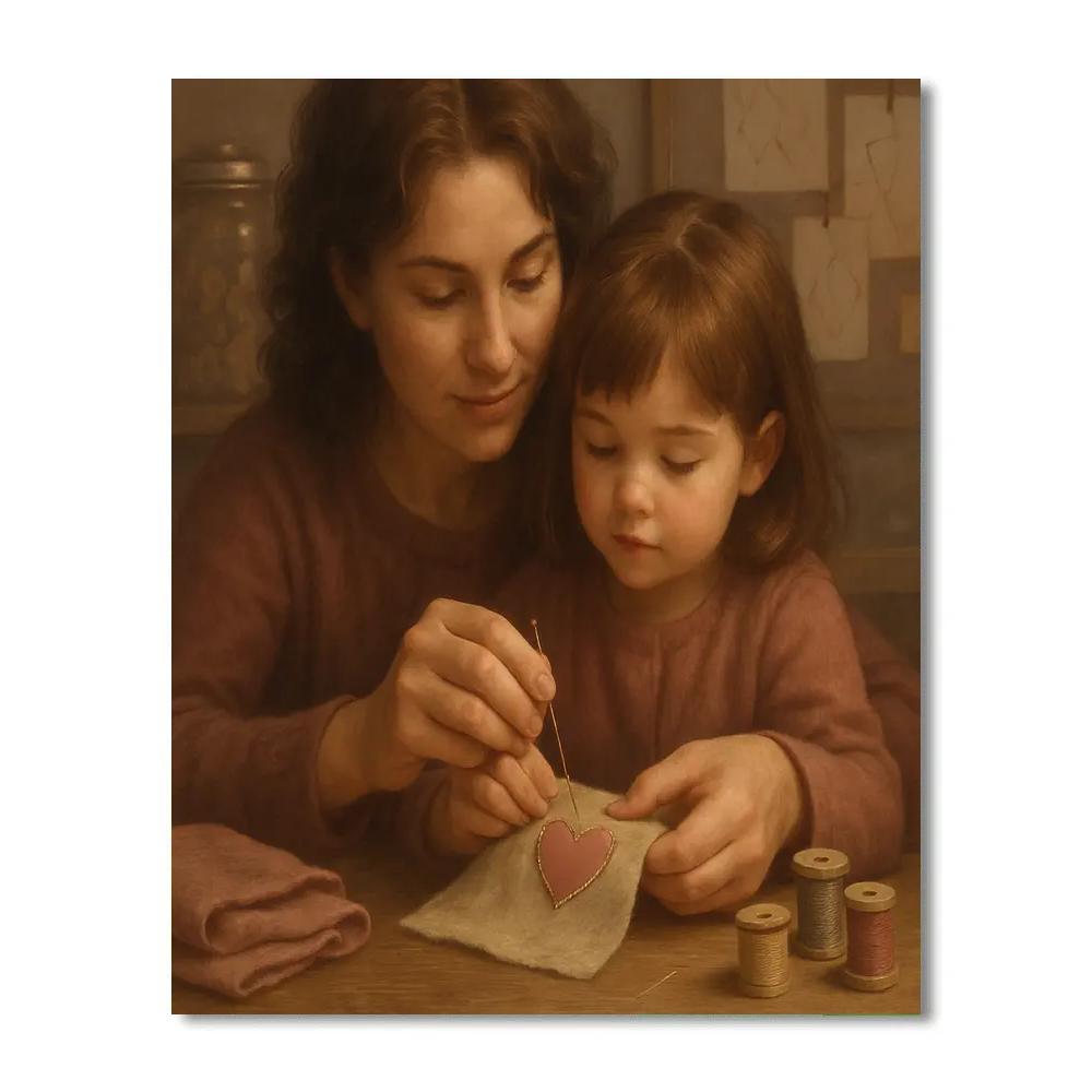 Teaching To Sew DIY paint by numbers