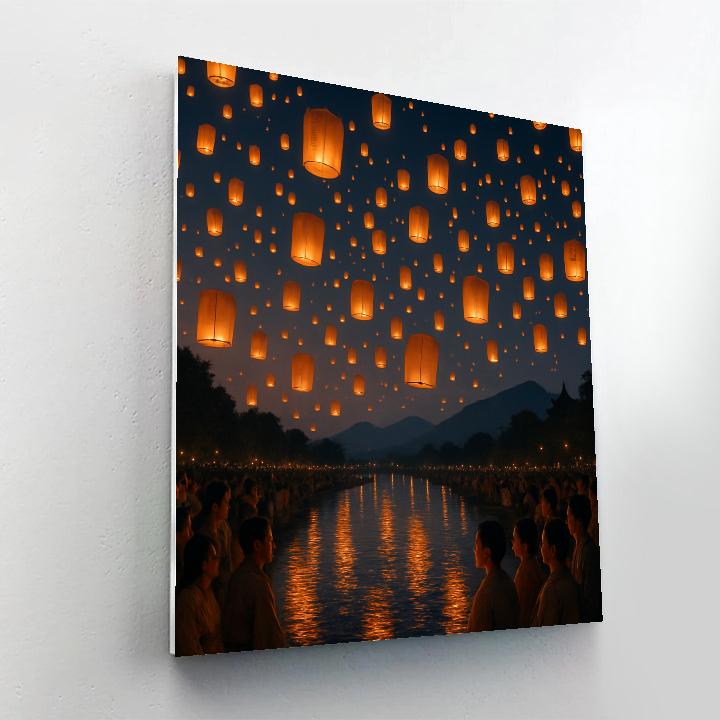 Lantern Festival River Release In Taiwan DIY paint by numbers
