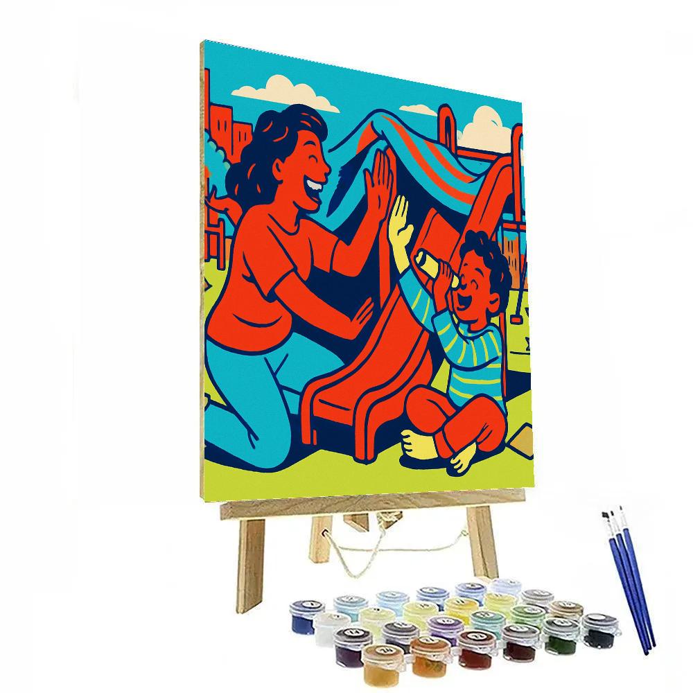 Playground Fortress Paint by numbers art