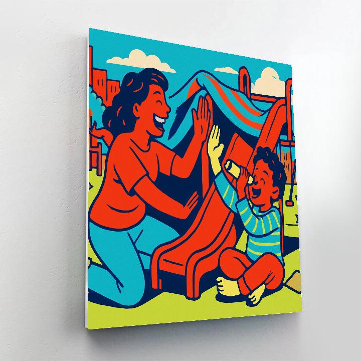 Playground Fortress Paint by numbers art