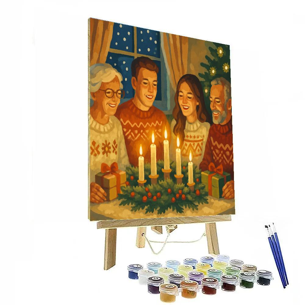 Silent Night Gather paint by numbers