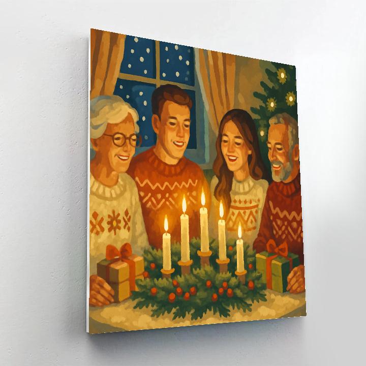 Silent Night Gather paint by numbers