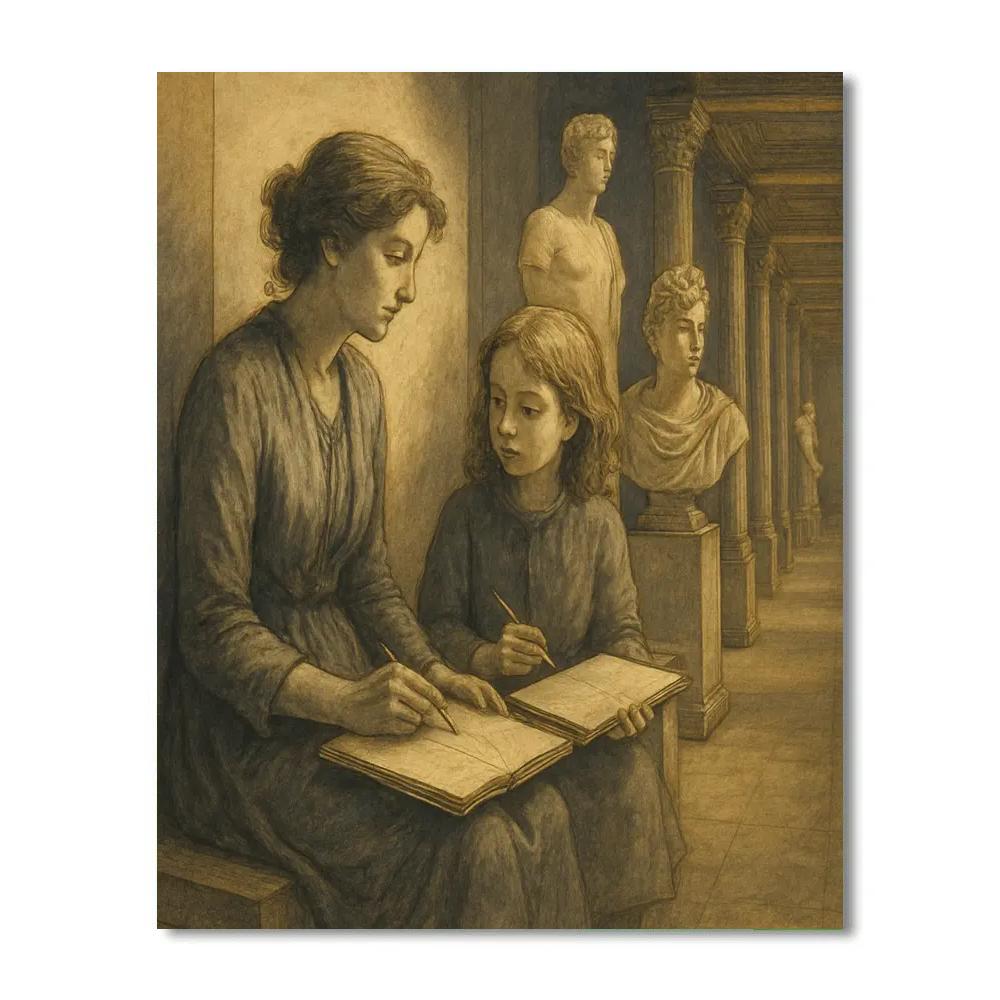 Museum Sketching Date Number painting