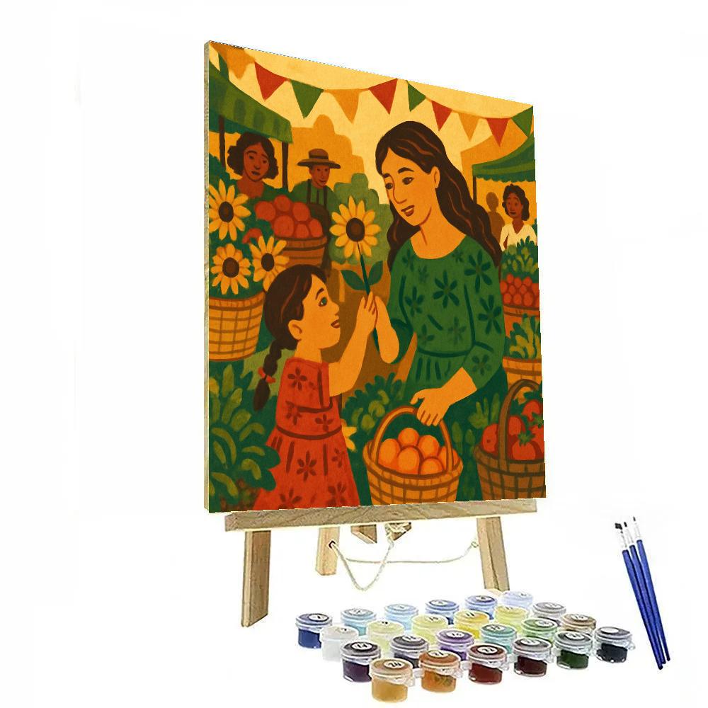 Harvest Market Morning DIY paint by numbers