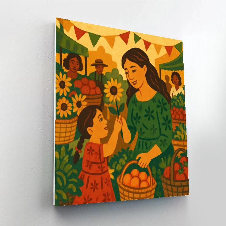 Harvest Market Morning DIY paint by numbers