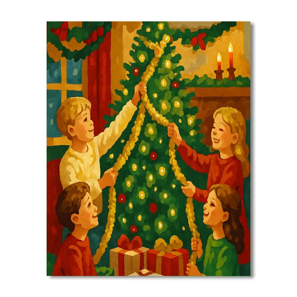 Twinkling Tinsel Treasures Paint by numbers art