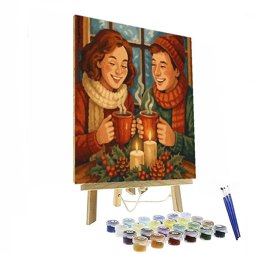 Candlelit Cocoa Circle Number painting