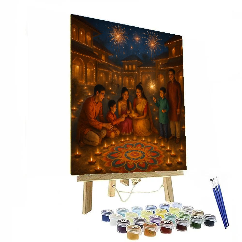 Diwali Celebrations DIY paint by numbers