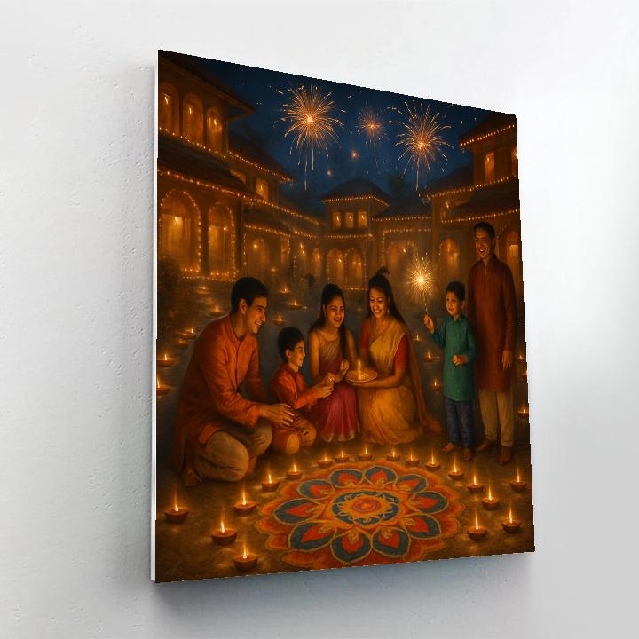 Diwali Celebrations DIY paint by numbers