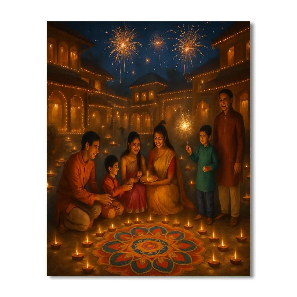 Diwali Celebrations DIY paint by numbers
