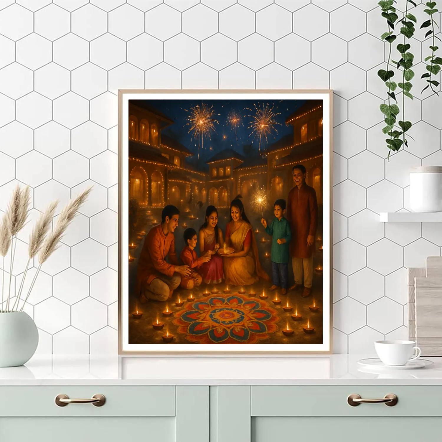 Diwali Celebrations DIY paint by numbers