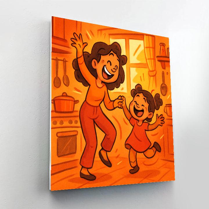 Kitchen Dance With Mommy paint by number