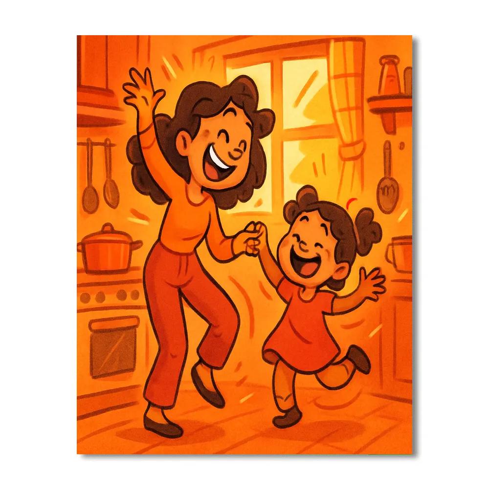 Kitchen Dance With Mommy paint by number