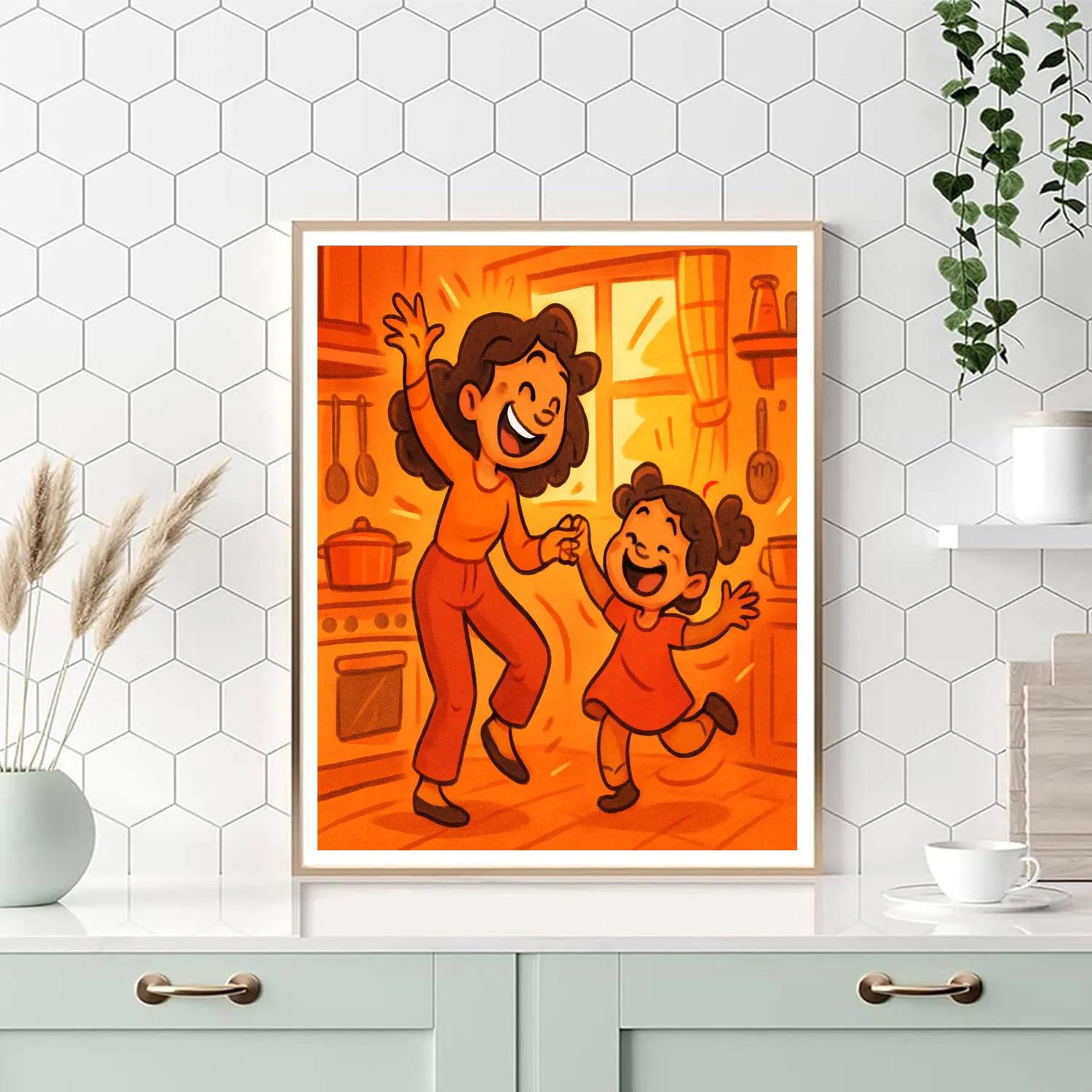 Kitchen Dance With Mommy paint by number