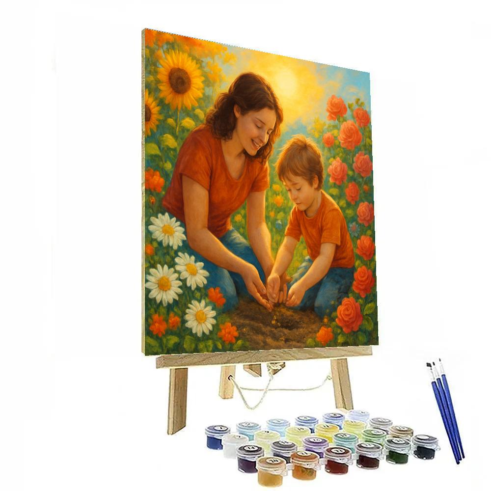 Moms Heartfelt Garden paint by number