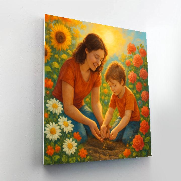 Moms Heartfelt Garden paint by number