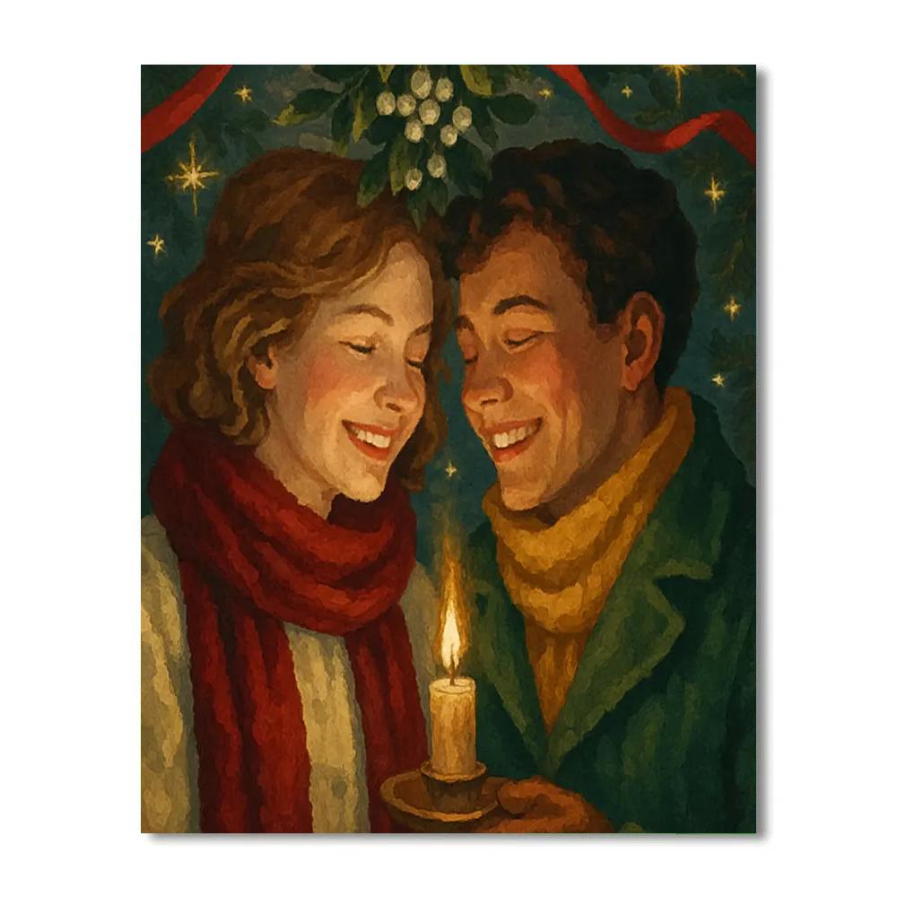 Merry Mistletoe Moments paint by number