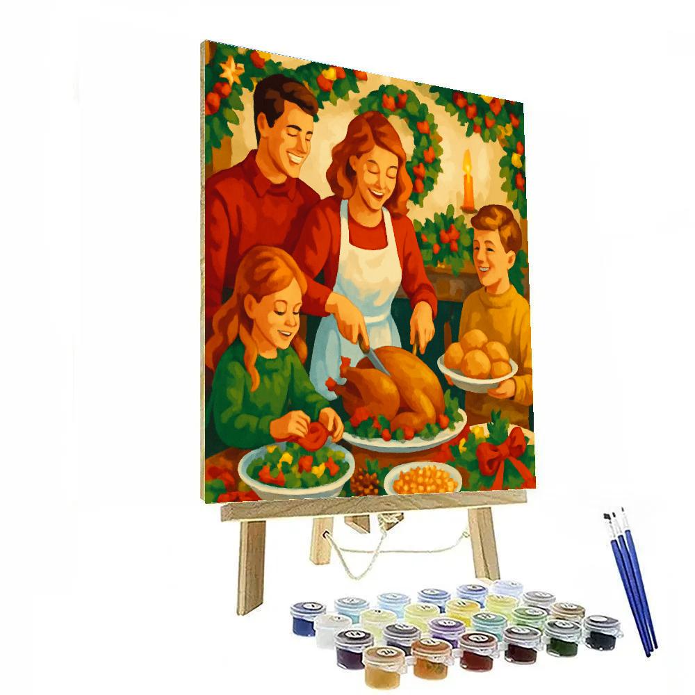 Festooned Family Feast paint by color