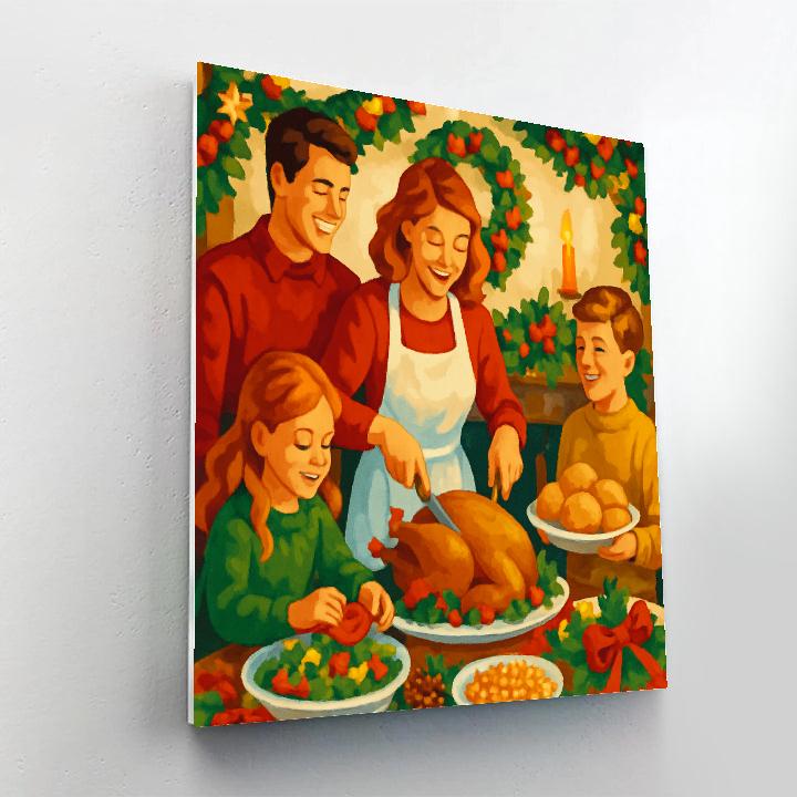 Festooned Family Feast paint by color