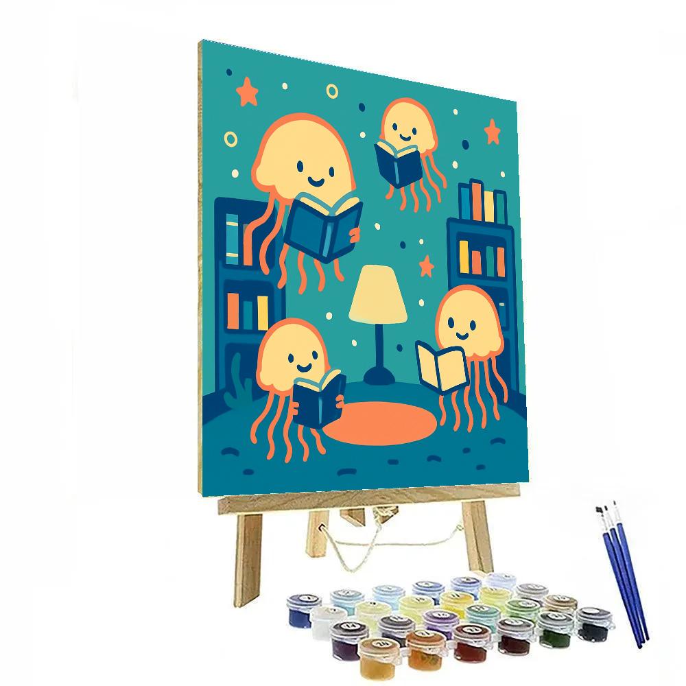 Starlight Jellyfish Library DIY paint by numbers