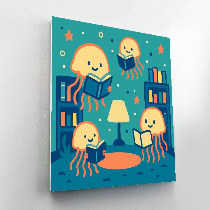 Starlight Jellyfish Library DIY paint by numbers