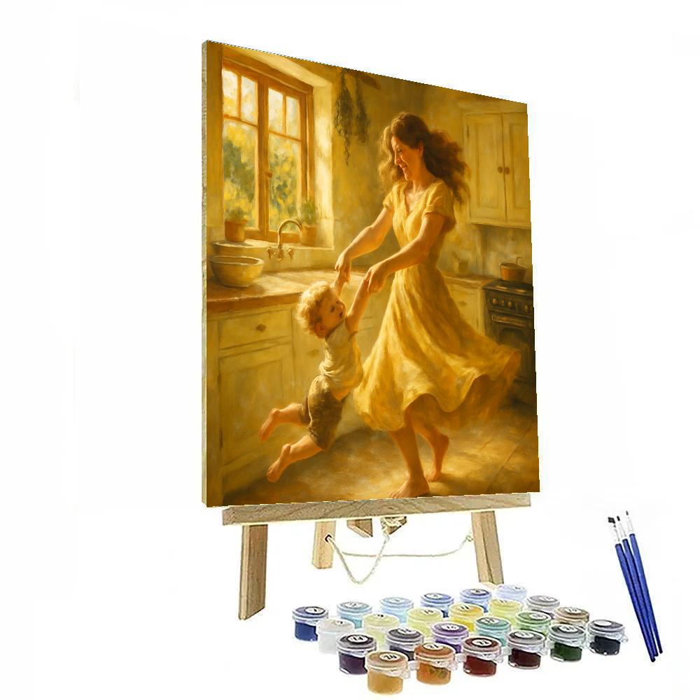 Kitchen Dance With Little One Number painting