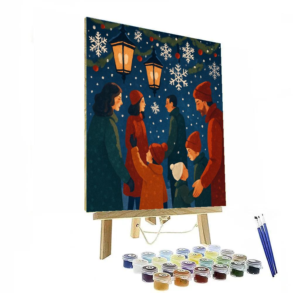 Snowflake Lantern Lane Numbered painting kits