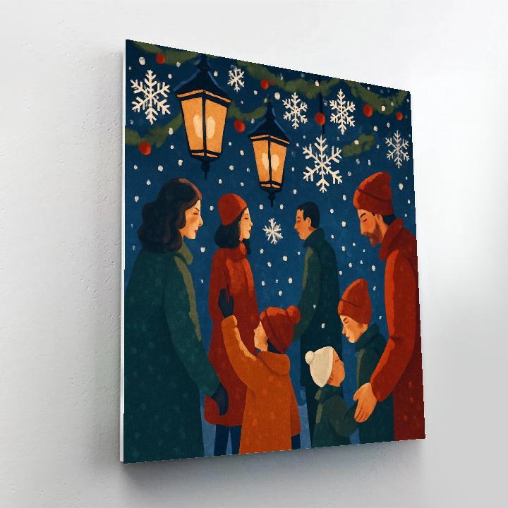 Snowflake Lantern Lane Numbered painting kits